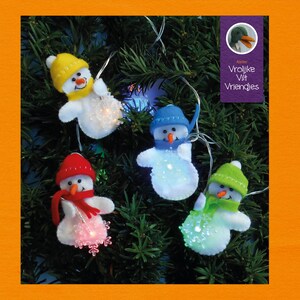 Snowmen string lights Pdf pattern