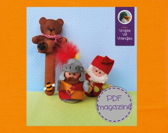 Magazine Vingerpopjes, muziekdoosjes en boekenleggers PDF patroon