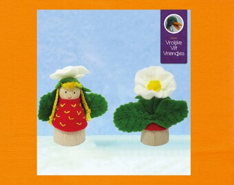 Strawberry flower doll pdf pattern