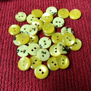 mother-of-pearl buttons in various colors 10 mm 10pcs shirt, shirt, underwear, dress, DIY for men, women Yellow