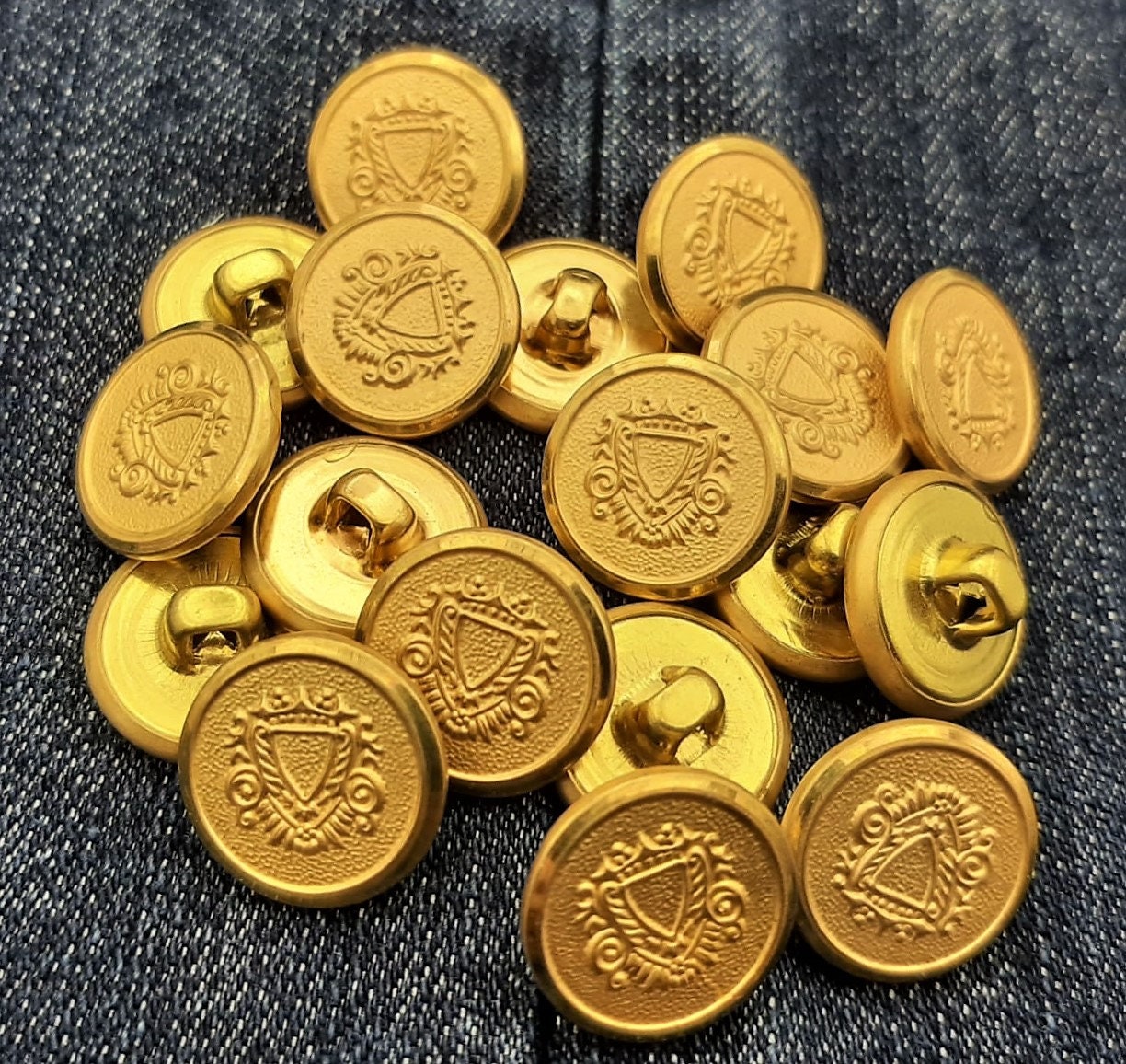 Vintage Metal Buttons 15mm 10pz Knitwear, Jacket, Pants, Dress Man, Woman 