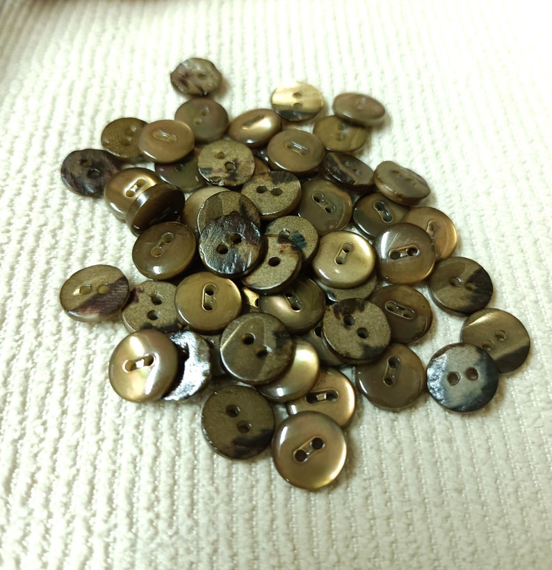 mother-of-pearl buttons in various colors 10 mm 10pcs shirt, shirt, underwear, dress, DIY for men, women Brown