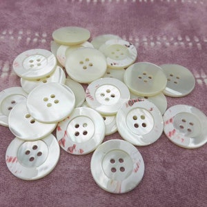 Botões madrepérola 25 mm 5 unidades, camisa, casaco, jaqueta, vestido, homem, mulher, faça você mesmo