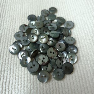 mother-of-pearl buttons in various colors 10 mm 10pcs shirt, shirt, underwear, dress, DIY for men, women Gray