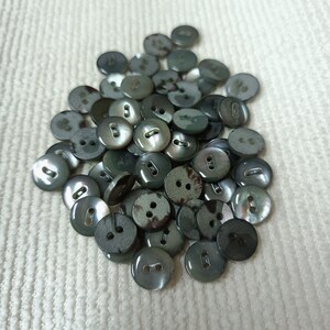 mother-of-pearl buttons in various colors 10 mm 10pcs shirt, shirt, underwear, dress, DIY for men, women Grey