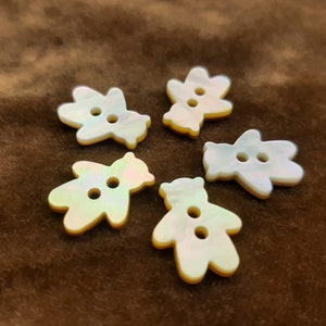 Mother of pearl white/yellow little bear buttons 16mm 5pz knitwear, jacket, shirt, dress man, woman