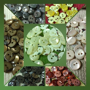 mother-of-pearl buttons in various colors 10 mm 10pcs shirt, shirt, underwear, dress, DIY for men, women image 1