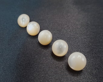 Mother of pearl buttons 10 mm 5pcs with metal shank, shirt, shirt, wedding dresses, women, children