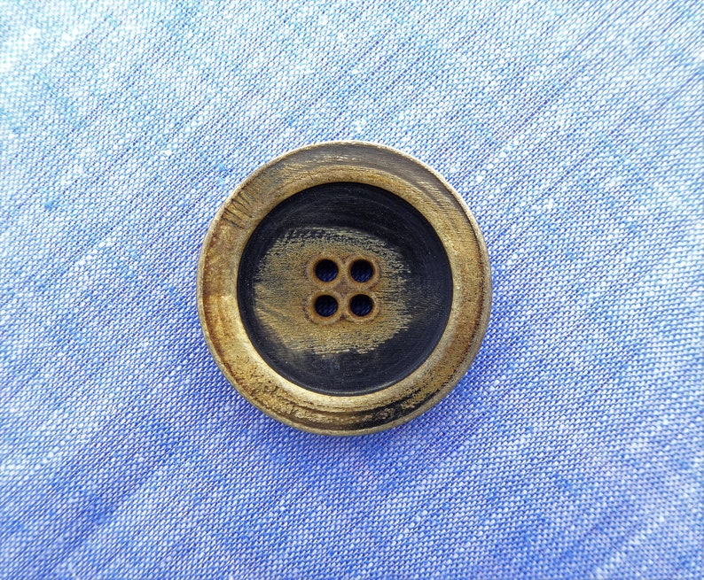 Real Horn Coat Buttons 34mm 3pcs Burn Processing Knitwear Etsy