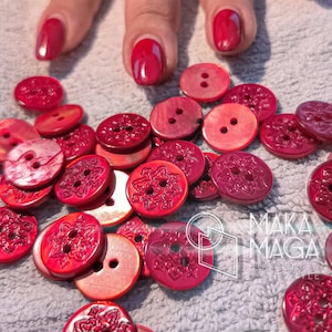 Vintage mother-of-pearl buttons, various colors, 18 mm, 6 pieces, for shirts, jackets, underwear, dresses, DIY for men and women