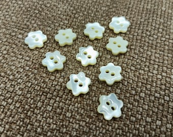 mother-of-pearl flower buttons 9 mm 10pcs for men's and women's shirts, suits, jackets and shirts