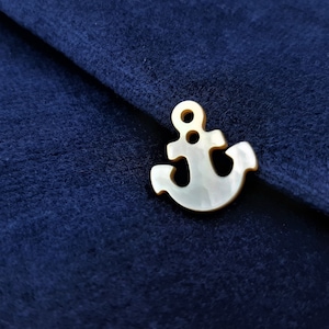 Mother of pearl white/yellow anchor buttons 17x16mm 5pz knitwear, jacket, shirt, dress man, woman