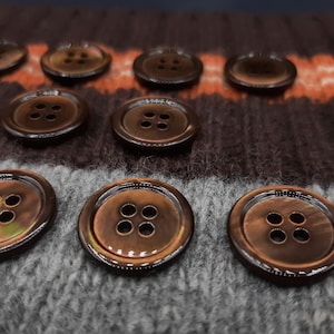 Mother of pearl brown buttons 10pcs 18mm jacket, knitwear, dress, diy man, woman, child