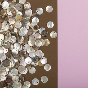 shell plate disk mother of pearl set 12mm 50pcs decoration, diy, handicraft
