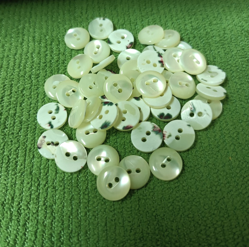 mother-of-pearl buttons in various colors 10 mm 10pcs shirt, shirt, underwear, dress, DIY for men, women White