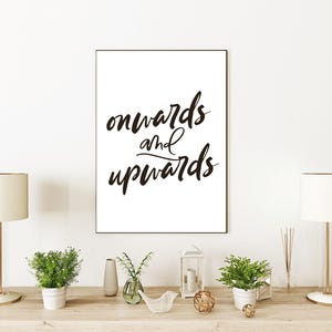 Downloadable Print, Inspirational Quote Poster, Lettering, Black and White, Minimalist, Home Gift Decor, Printable Wall Art
