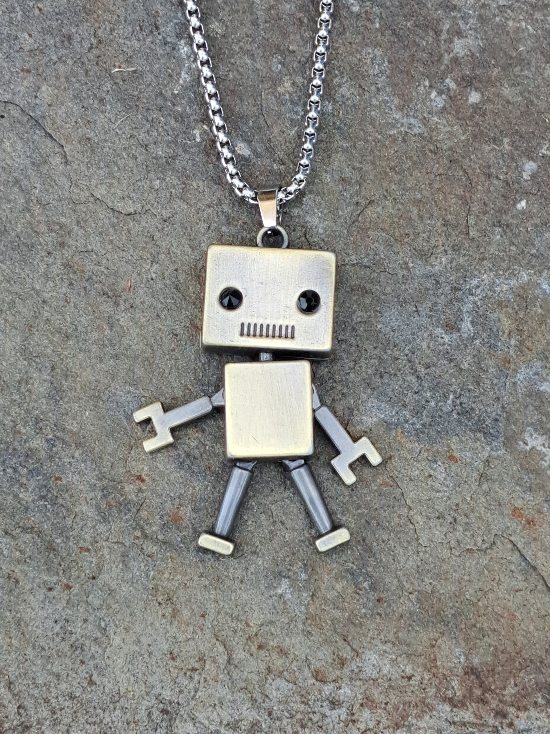 Robot Necklace - Etsy