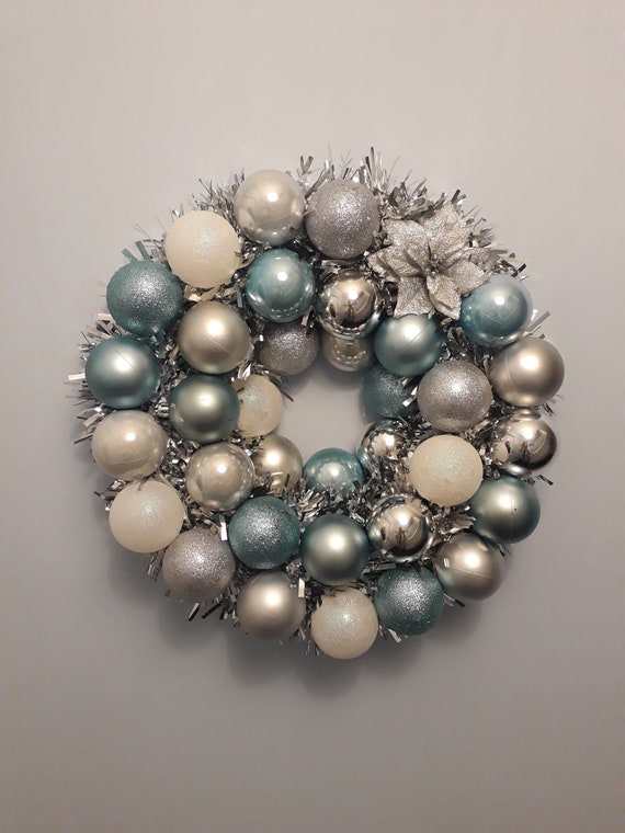 Christmas bauble wreath Etsy