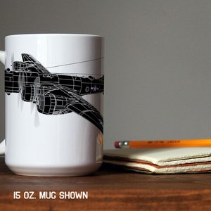 Warbird Illustrationen: B-29 Superfortress Silhouette Kaffeebecher