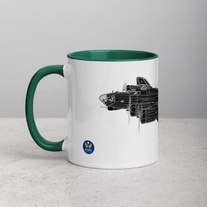 Warbird Illustrationen: B-17G Flying Fortress Silhouette Kaffeetasse