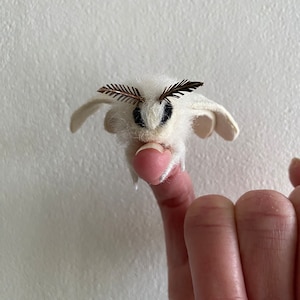 Silk moth, needle felted, moth figurine, decoration, handmade, posable.