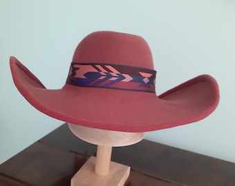 Rust felt cowboy hat