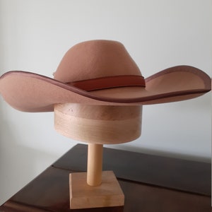 Tan felt cowboy hat image 3