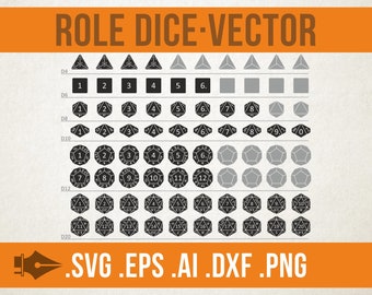 Dice role Playing games, Role Dice, vector Design, image, Icon, SVG EPS DXF