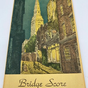 Vintage Bridge Score Pad 1935. Vintage Bridge Score Pad 1935.