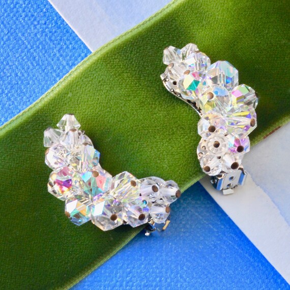 Sparkling Crystal Ear Climbers, Bridal Jewelry, Ho