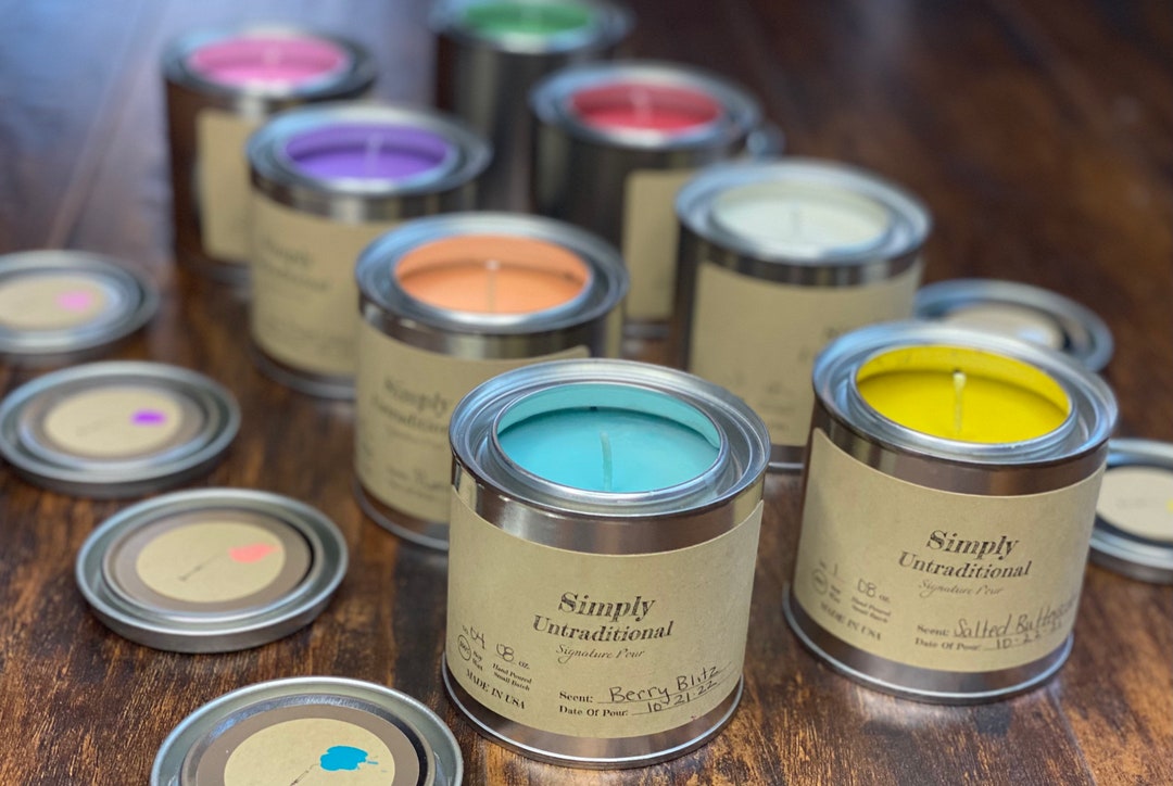 3 Half Pint Paint Can Candles Homemade Candles Scented or Etsy