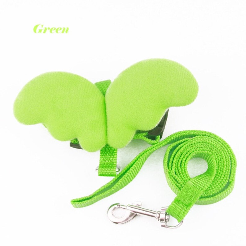 Cute Angel Wing Pet Rabbit Harness and Leash for Cats Rabbits