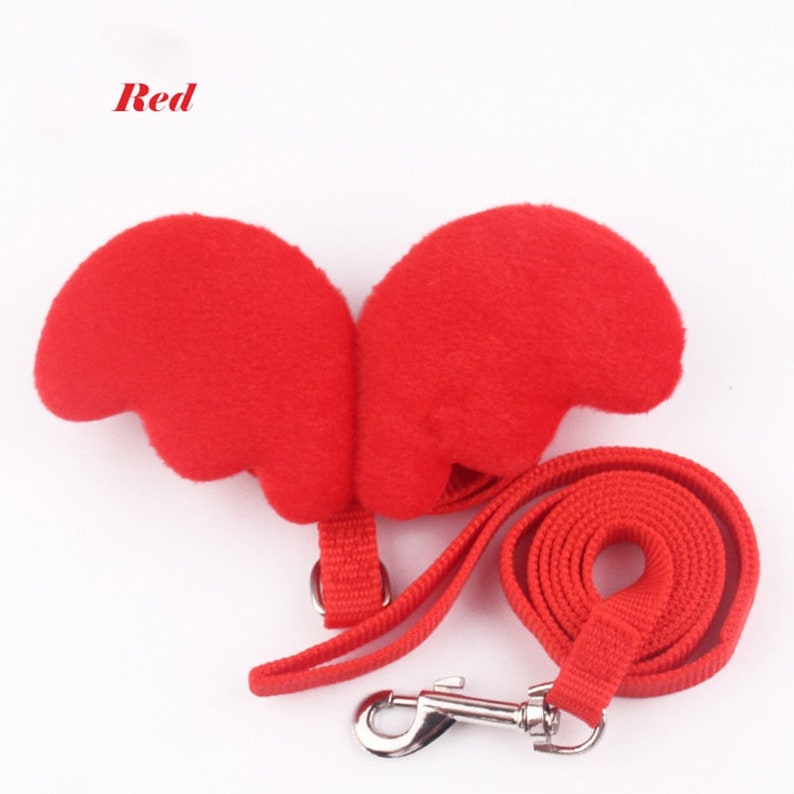 Cute Angel Wing Pet Rabbit Harness and Leash for Cats Rabbits