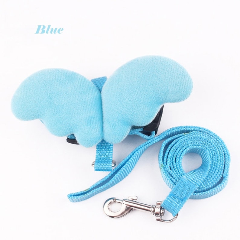 Cute Angel Wing Pet Rabbit Harness and Leash for Cats Rabbits