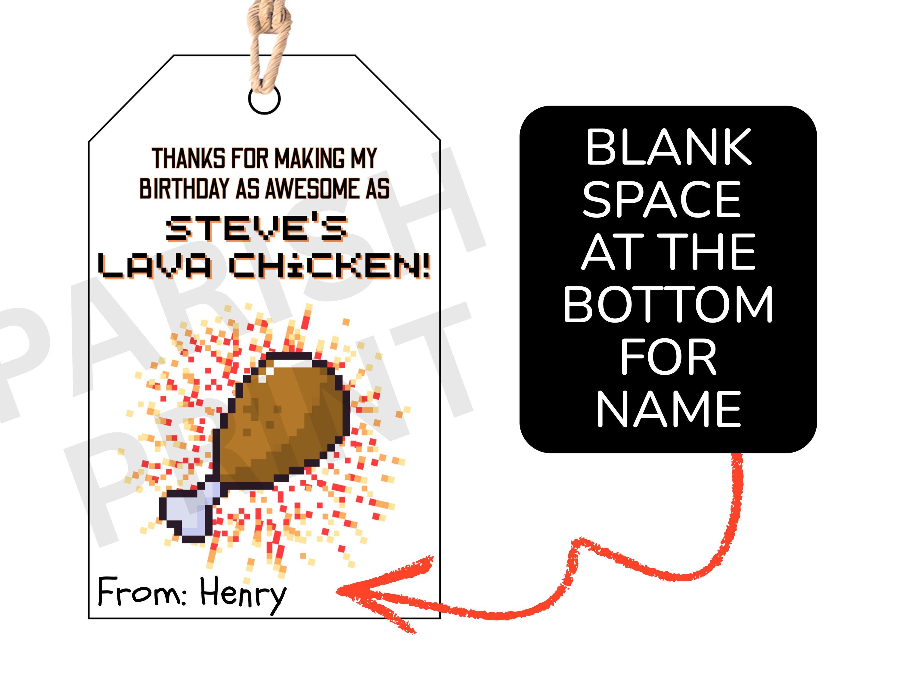 Mine Movie Printable Favor Tags