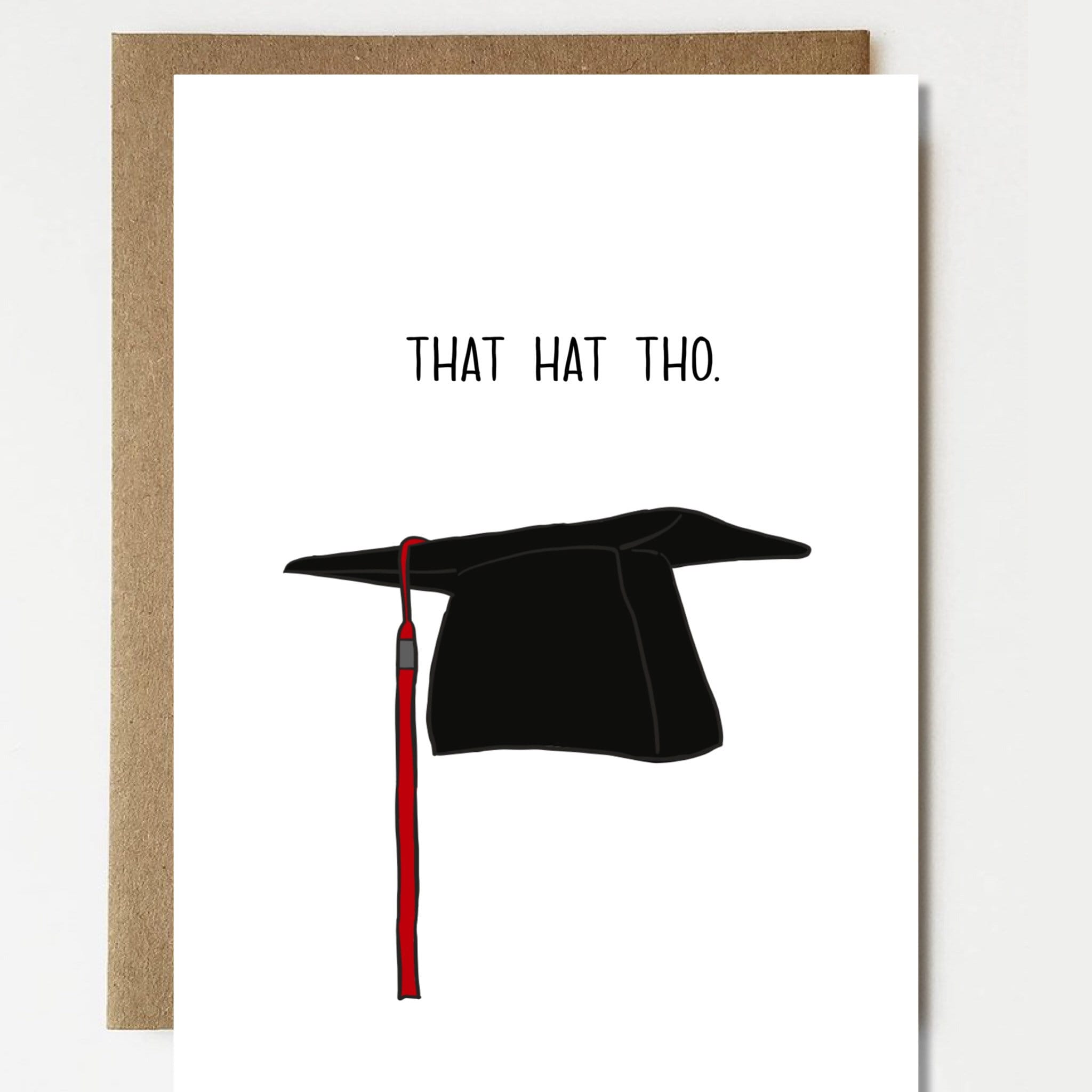 Funny Graduation Card Congratulationscongrats That Hat Tho Etsy