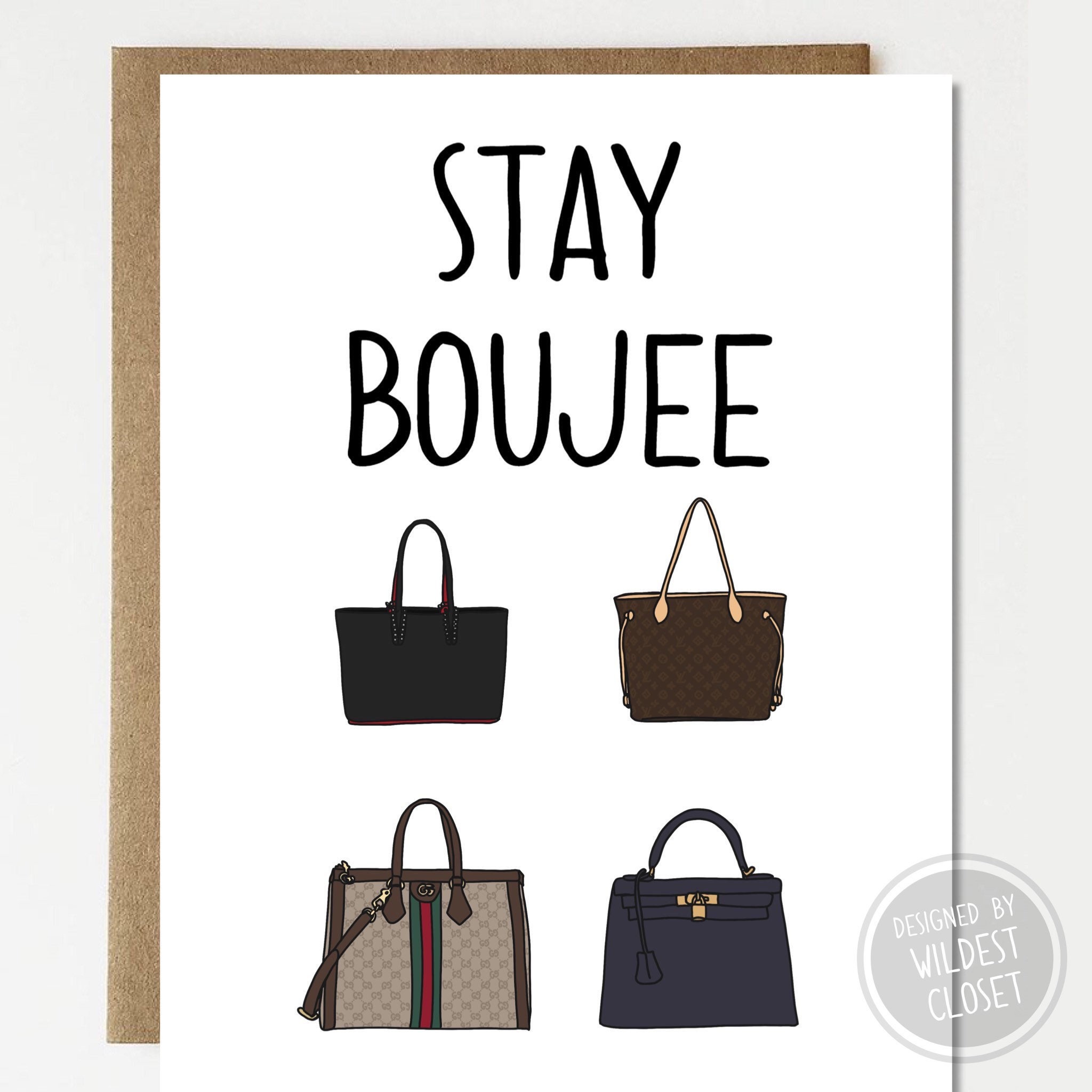 Luxury Purse Passion: A Chic Greeting Card on  for Boujee