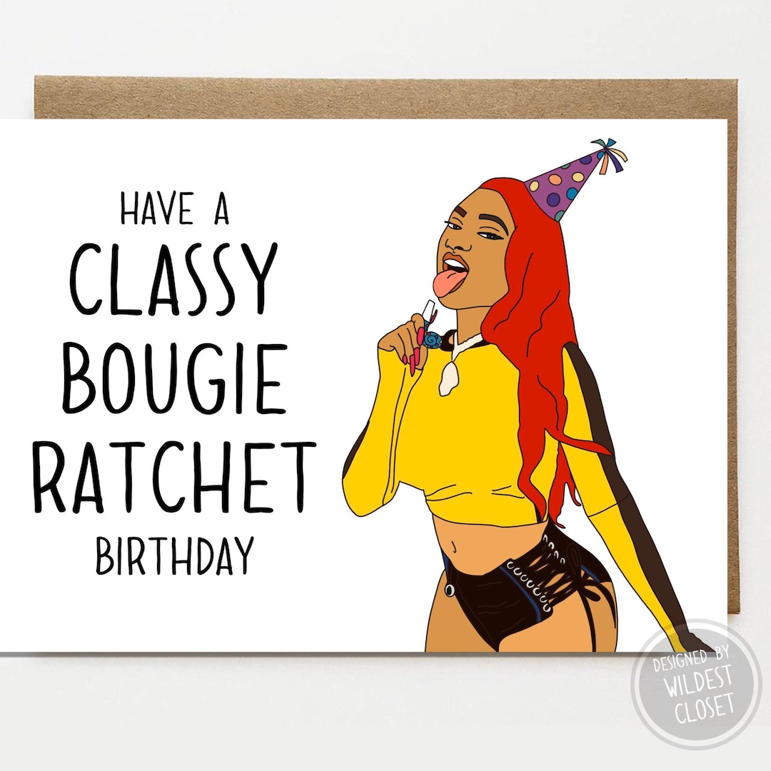 Funny Classy Bougie Ratchet Birthday Card Card for Friend Etsy