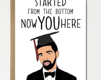 Funny Drake Graduation Card, Congrats, High School, College