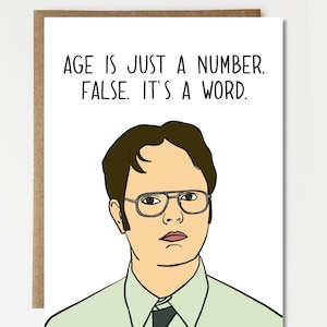 Funny Age Just A Number Birthday Card - Age Just A Number - Birthday Card - Greeting Card - Birthday Gift