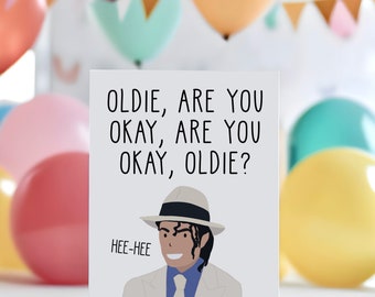 Funny Michael Jackson Inspired Birthday Card - Birthday Gift