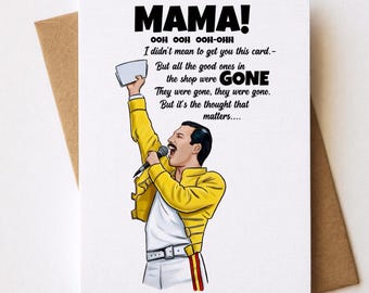 Queen Mama Ooh Ooh Ooh Ooh Inspired Card for Mother - Mothers Day Gift - Gift for Mom