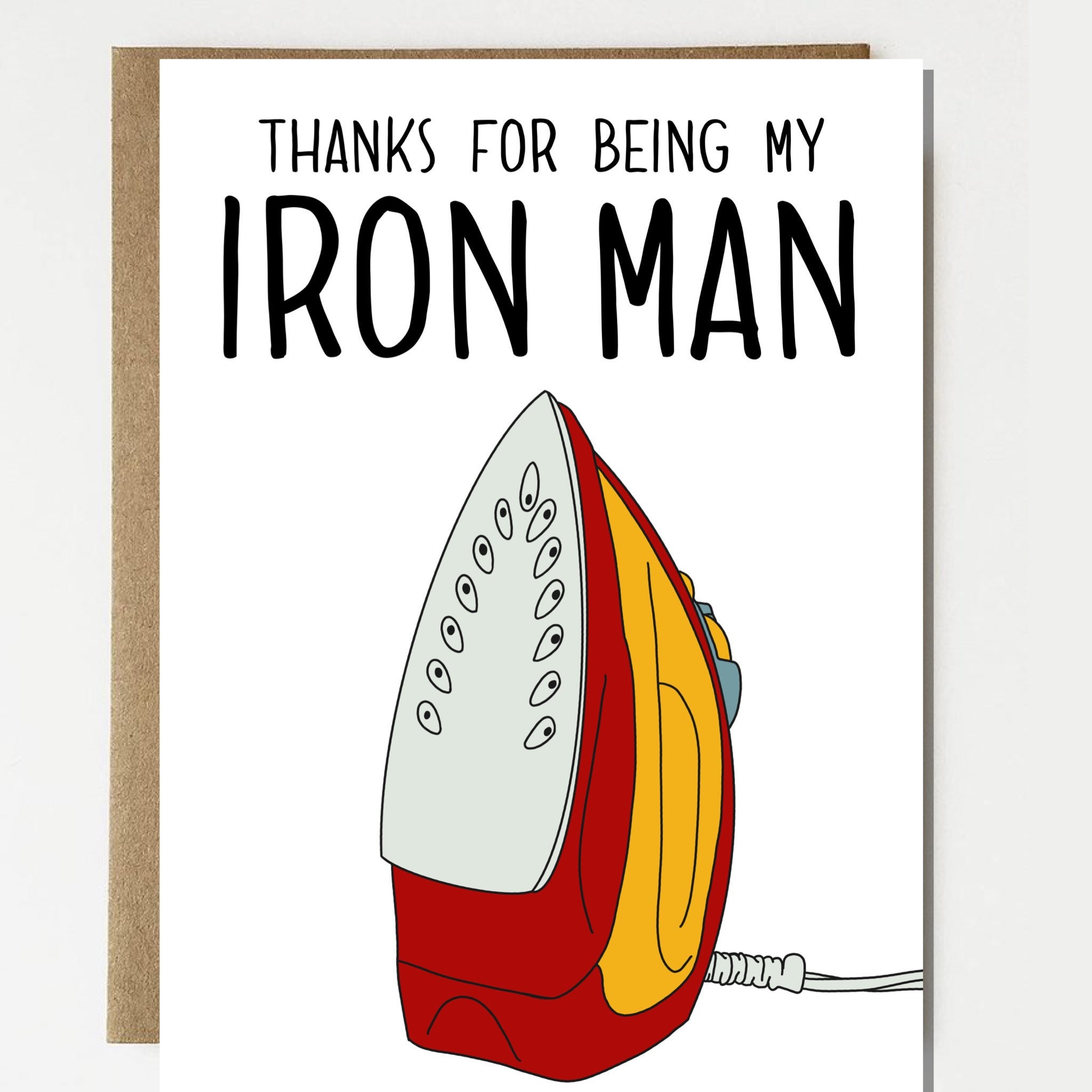 Funny Iron Man Inspired Father's Day Card Funny Parody for - Etsy