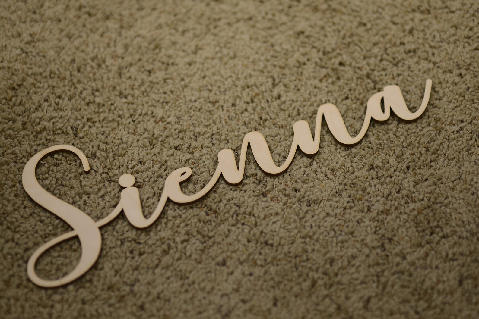 SIENNA Script Font Wooden Name Sign Boy Girl Nursery Name Sign Etsy