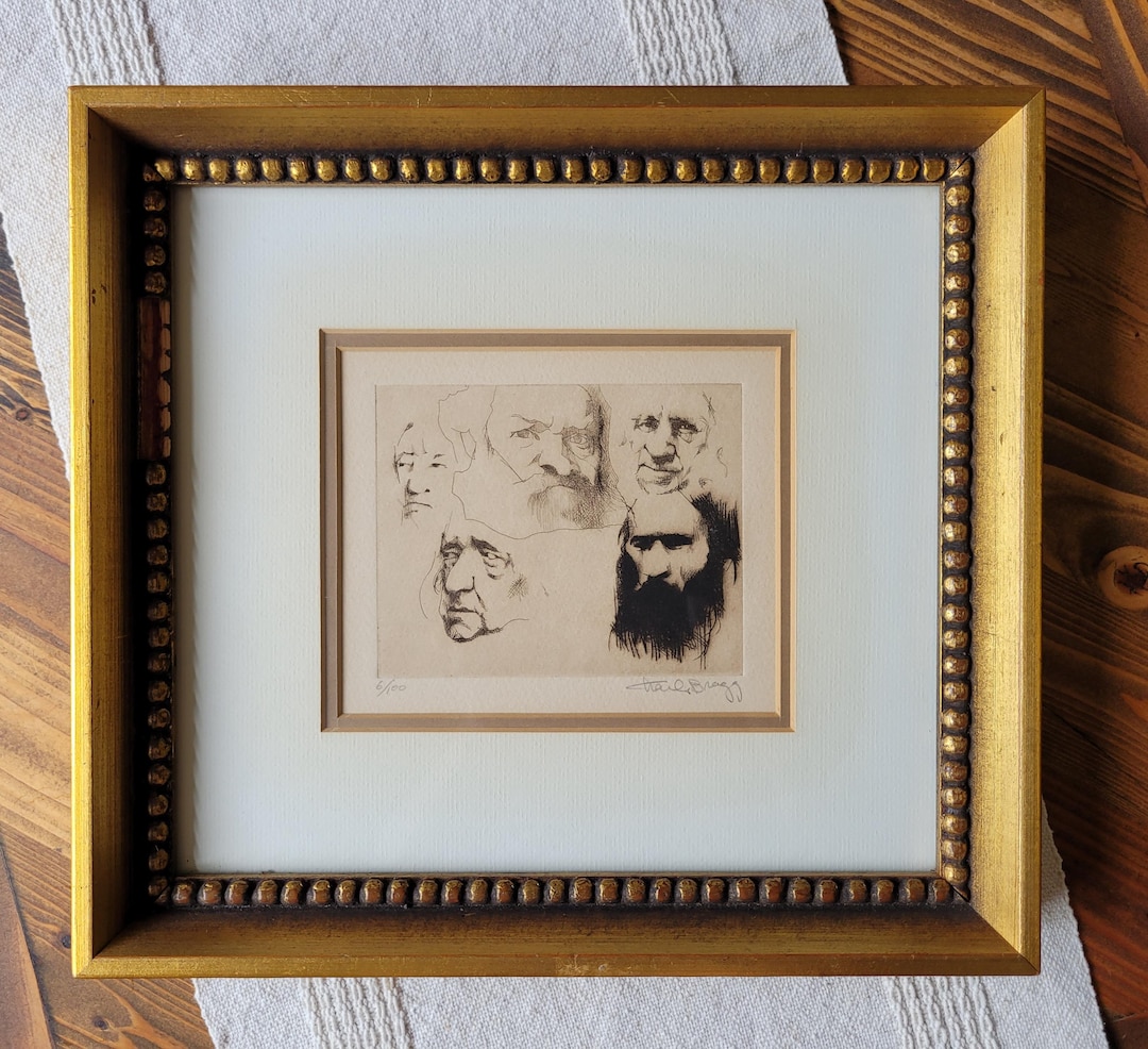 Charles Bragg (american, 1931-2017) Portrait Etching, a Study of Five ...