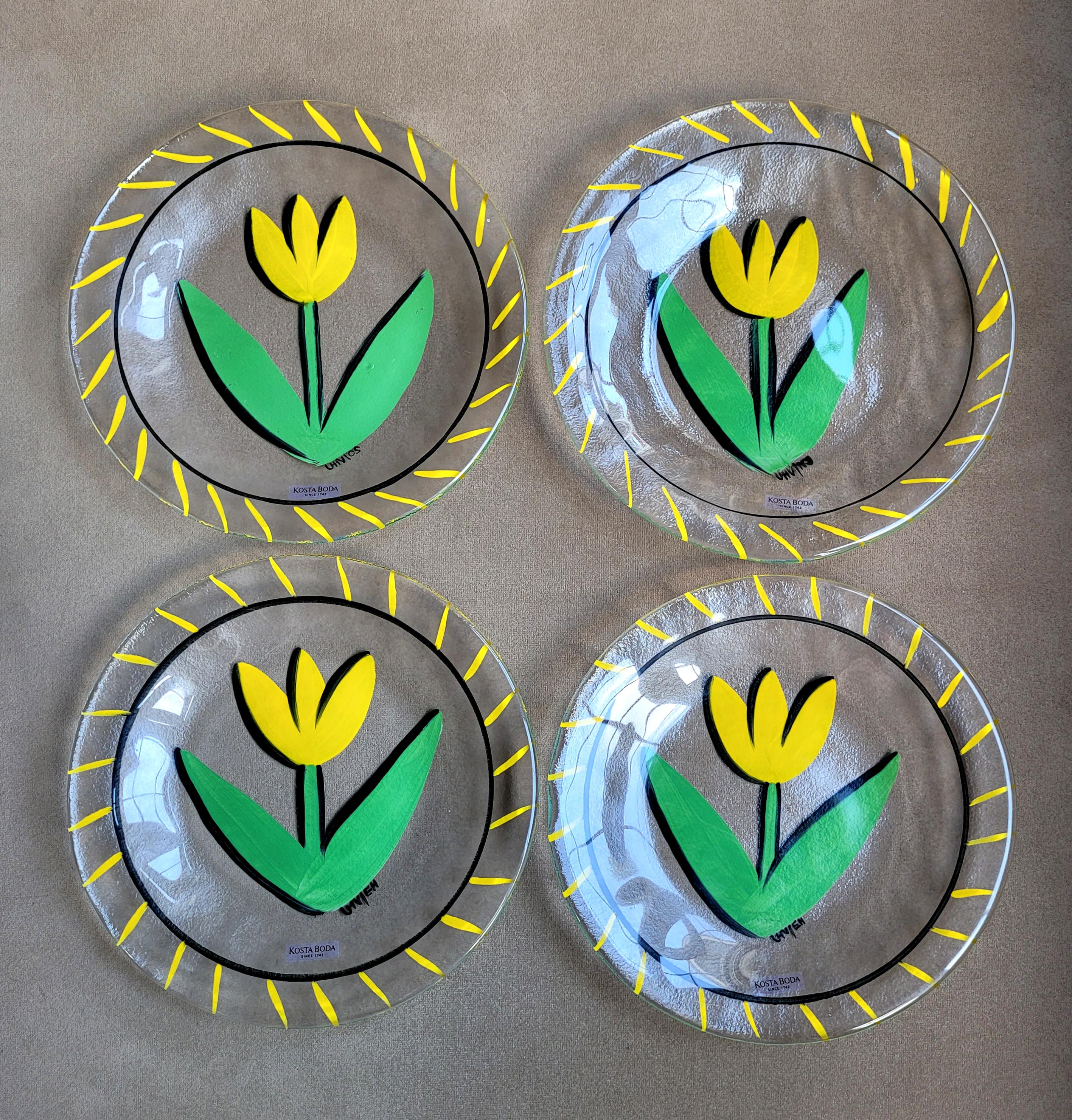 Kosta Boda Tulip Plates - Etsy