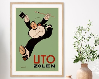 Dutch Vintage Uto Zolen Poster, Netherlands Retro Print