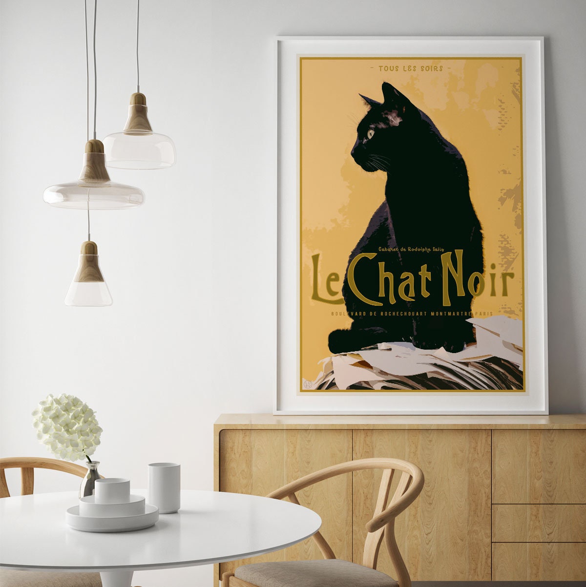 ル・シャ・ノワールのポスター – ヴィンテージ フレンチキャバレー 黒