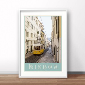 Lisbon Travel poster, Portugal vintage print, Portugal retro poster
