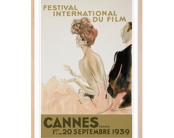 Film Festival Festival 2020 inquens-cannes, französisch vintage-reto-print